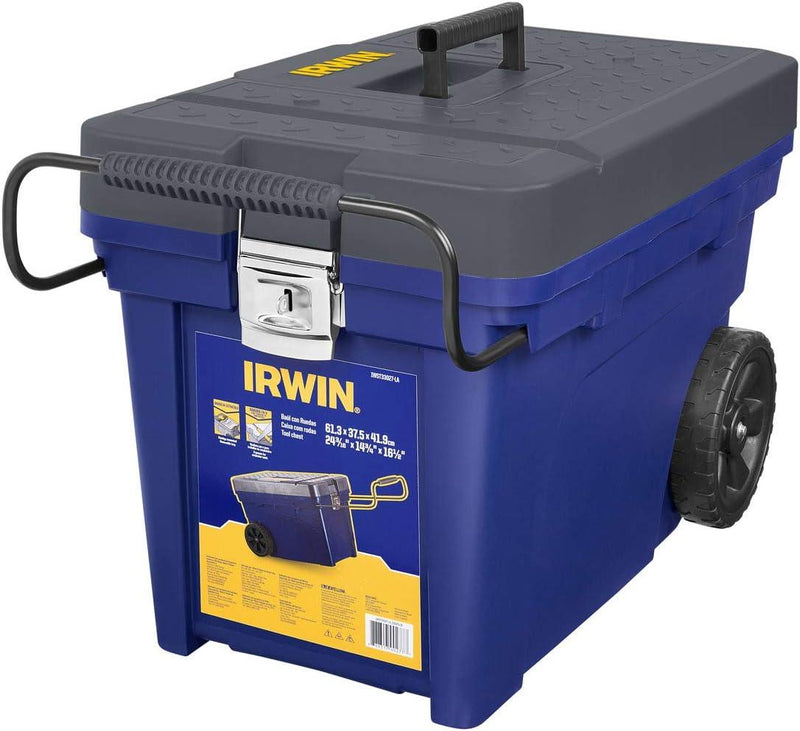 Irwin Caixa Organizadora Contractor com Rodas, Ideal para Organizar e Transportar Ferramentas, Modelo IWST33027 - RexStore 