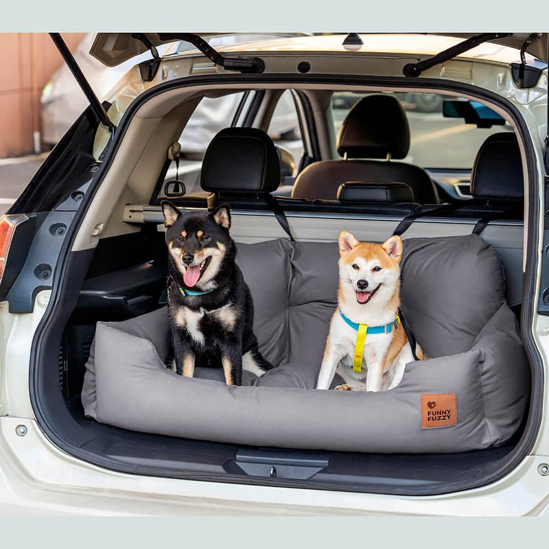 Travel Bolster Safety Medium Large Dog Car Back Seat Bed - RexStore 