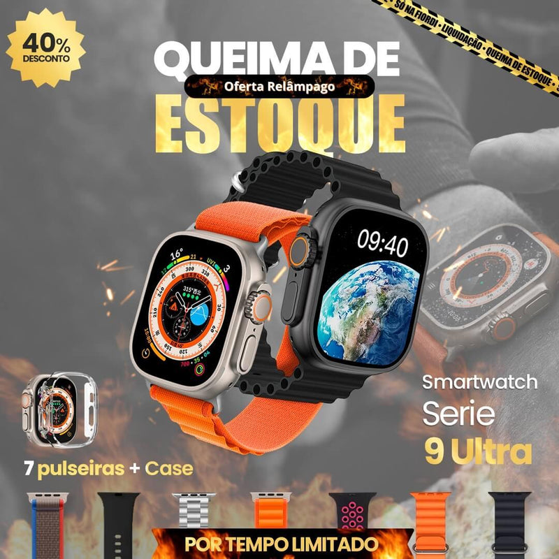 SmartWatch - Serie 9 Ultra™ [Kit: 7 Pulseiras + Case] - RexStore 